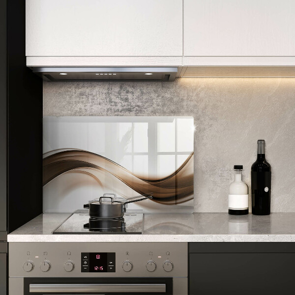 Kuchynská doska zo skla Abstraktné hnedé čiary