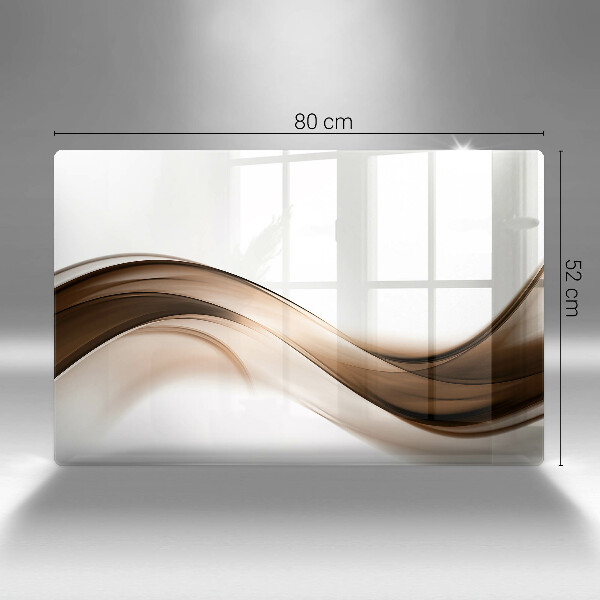 Kuchynská doska zo skla Abstraktné hnedé čiary