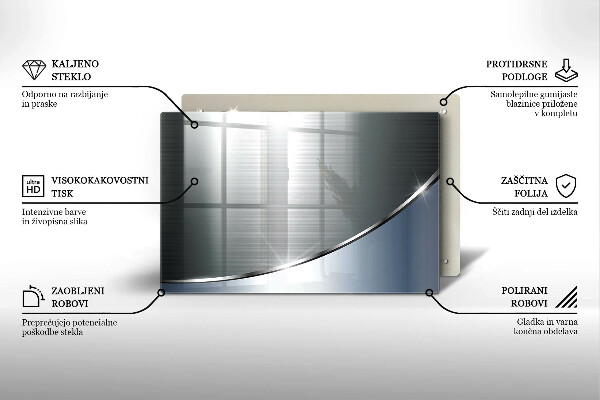 Kuchynská doska zo skla Kovový abstraktný vzor