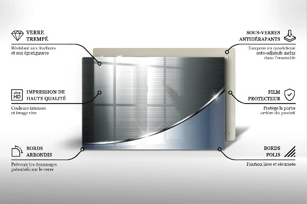 Kuchynská doska zo skla Kovový abstraktný vzor