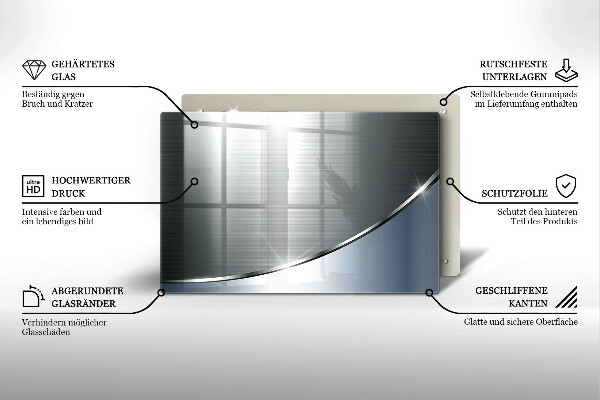Kuchynská doska zo skla Kovový abstraktný vzor