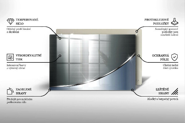 Kuchynská doska zo skla Kovový abstraktný vzor