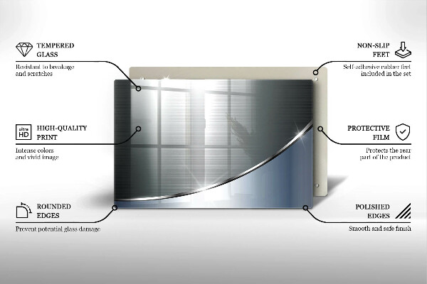 Kuchynská doska zo skla Kovový abstraktný vzor