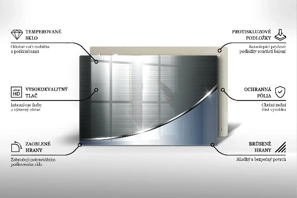 Kuchynská doska zo skla Kovový abstraktný vzor