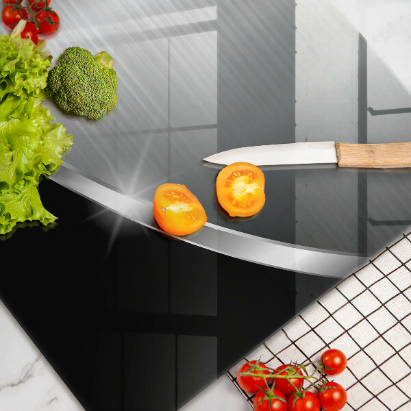 Kuchynská doska zo skla Abstrakcia s kovom