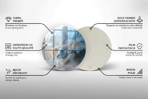 Kuchynská doska veľká zo skla Textúra mramoru