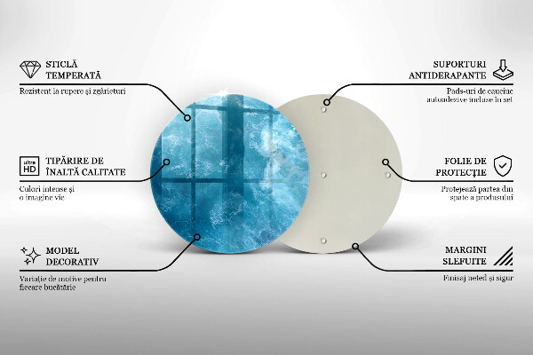 Kuchynská doska zo skla Modrá voda