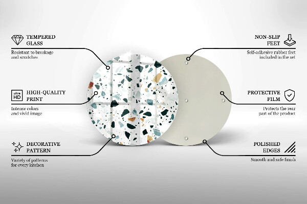 Kuchynská doska zo skla Ľahká kamenina