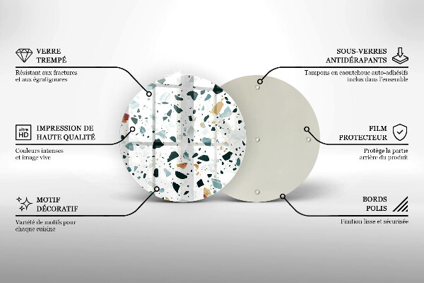 Kuchynská doska zo skla Ľahká kamenina