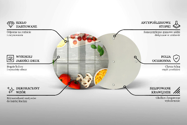 Kuchynská doska zo skla Kuchynské jedlo