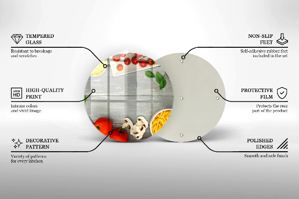 Kuchynská doska zo skla Kuchynské jedlo
