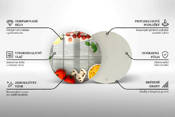 Kuchynská doska zo skla Kuchynské jedlo