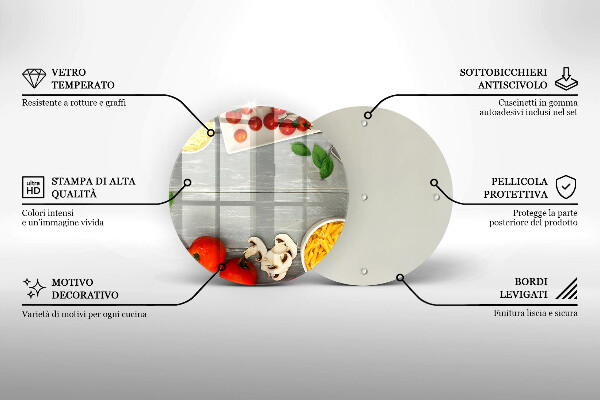 Kuchynská doska zo skla Kuchynské jedlo