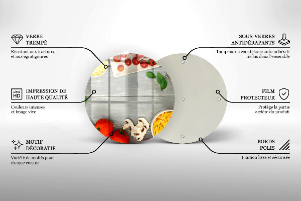 Kuchynská doska zo skla Kuchynské jedlo