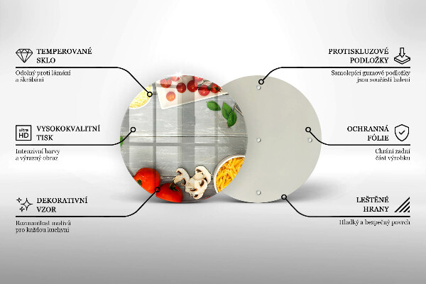 Kuchynská doska zo skla Kuchynské jedlo