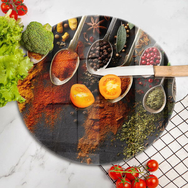 Kuchynská doska zo skla Lyžice s korením