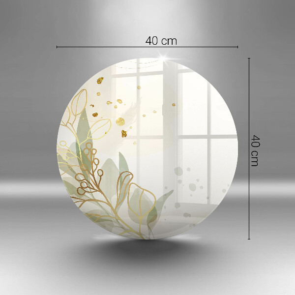 Kuchynská doska veľká zo skla Akvarel a zlaté listy