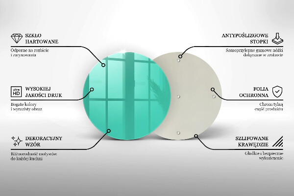 Kuchynská doska zo skla Zelená farba