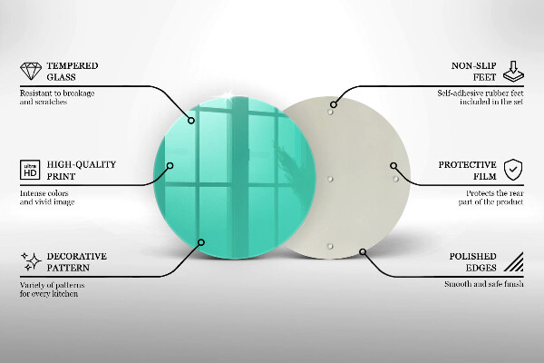 Kuchynská doska zo skla Zelená farba