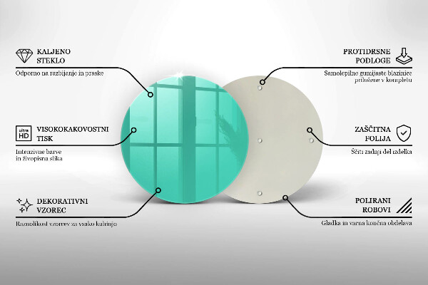 Kuchynská doska zo skla Zelená farba