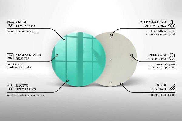 Kuchynská doska zo skla Zelená farba