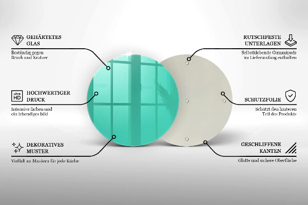 Kuchynská doska zo skla Zelená farba