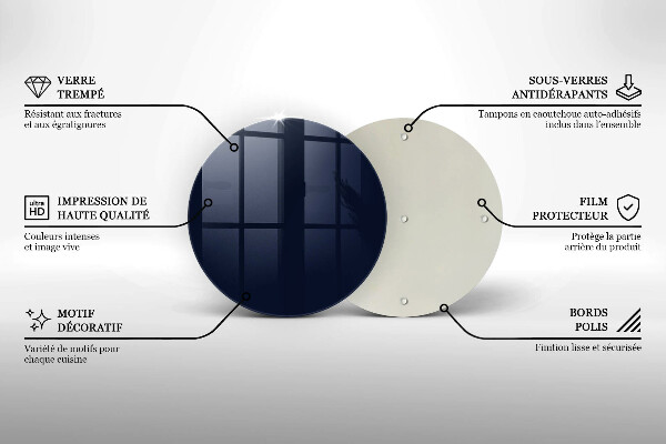 Kuchynská doska zo skla námornícka modrá