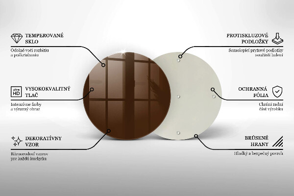 Kuchynská doska zo skla Hnedá farba