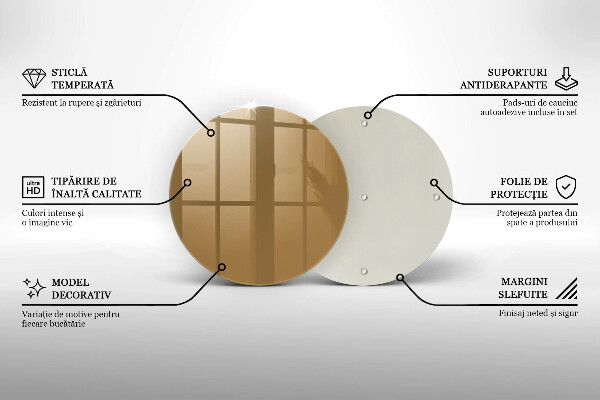 Kuchynská doska zo skla Farba béžová