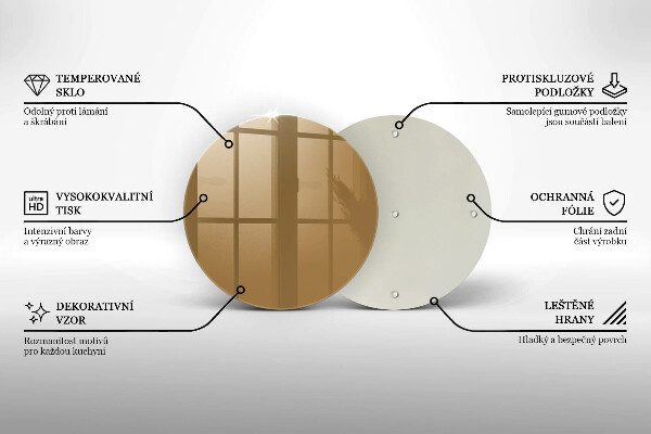 Kuchynská doska zo skla Farba béžová