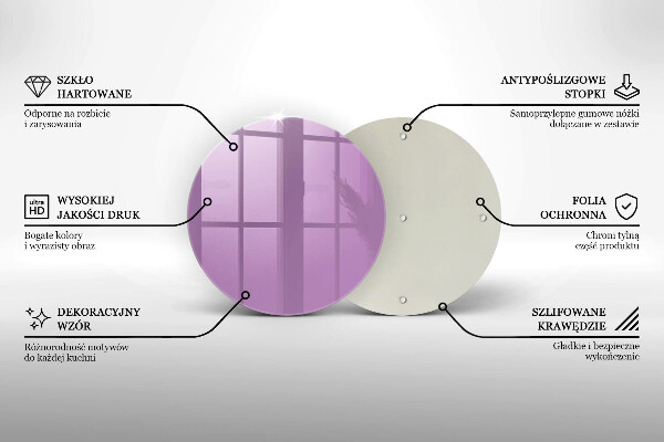 Kuchynská doska zo skla Fialová farba