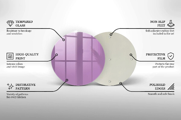 Kuchynská doska zo skla Fialová farba