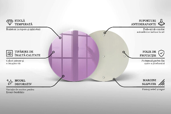 Kuchynská doska zo skla Fialová farba