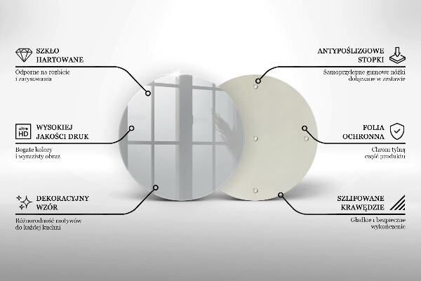 Kuchynská doska zo skla Šedá farba
