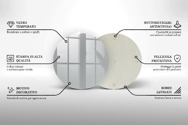 Kuchynská doska zo skla Šedá farba