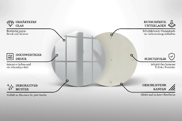 Kuchynská doska zo skla Šedá farba