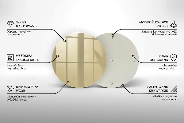 Kuchynská doska zo skla Farba béžová
