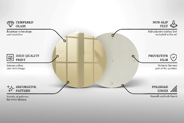 Kuchynská doska zo skla Farba béžová