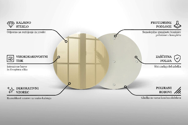 Kuchynská doska zo skla Farba béžová