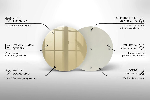 Kuchynská doska zo skla Farba béžová