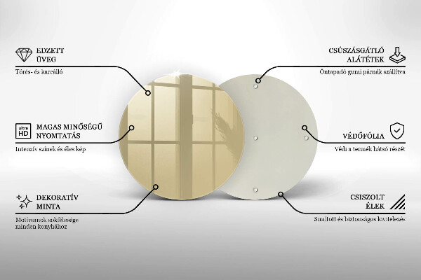 Kuchynská doska zo skla Farba béžová