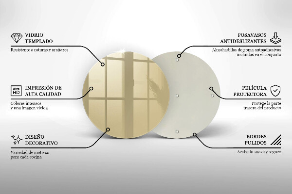 Kuchynská doska zo skla Farba béžová