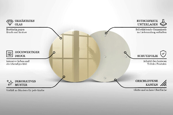 Kuchynská doska zo skla Farba béžová