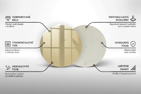 Kuchynská doska zo skla Farba béžová