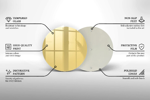 Kuchynská doska zo skla žltá
