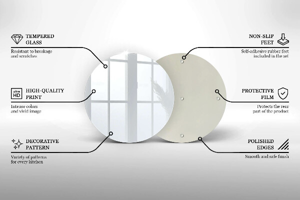 Kuchynská doska zo skla biela farba