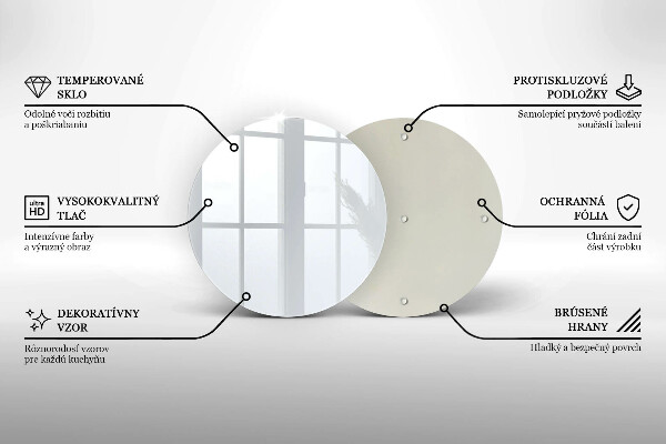 Kuchynská doska zo skla biela farba
