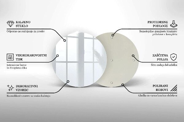 Kuchynská doska zo skla biela farba