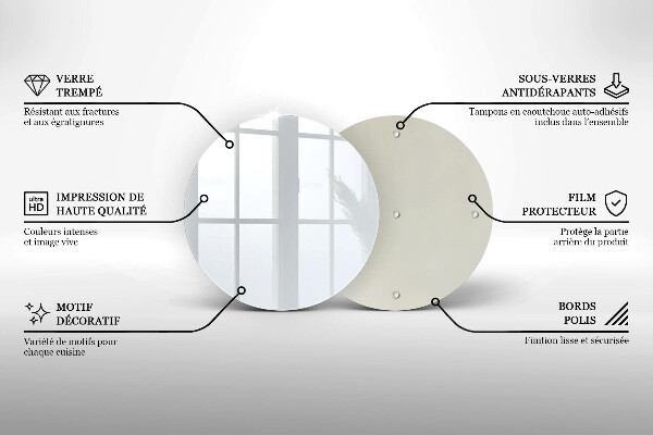 Kuchynská doska zo skla biela farba