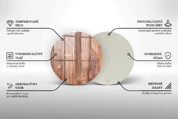 Kuchynská doska zo skla Prírodné drevo